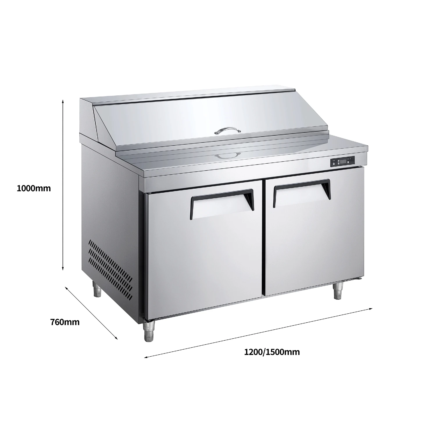 NUELEAD NE-1102 1M Commercial Air Cooled Equipment 310L Stainless Steel Two Solid Doors Sandwich Salad Food Prep Table
NUELEAD NE-1102 1M Commercial Air Cooled Equipment 310L Stainless Steel Two Solid Doors Sandwich Salad Food Prep Table