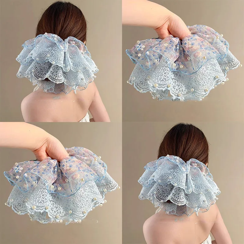 Women's High-End Summer Vibe Organza Lace Floral Scrunchie Hair Tie for Back-of-Head Ponytail
Women's High-End Summer Vibe Organza Lace Floral Scrunchie Hair Tie for Back-of-Head Ponytail