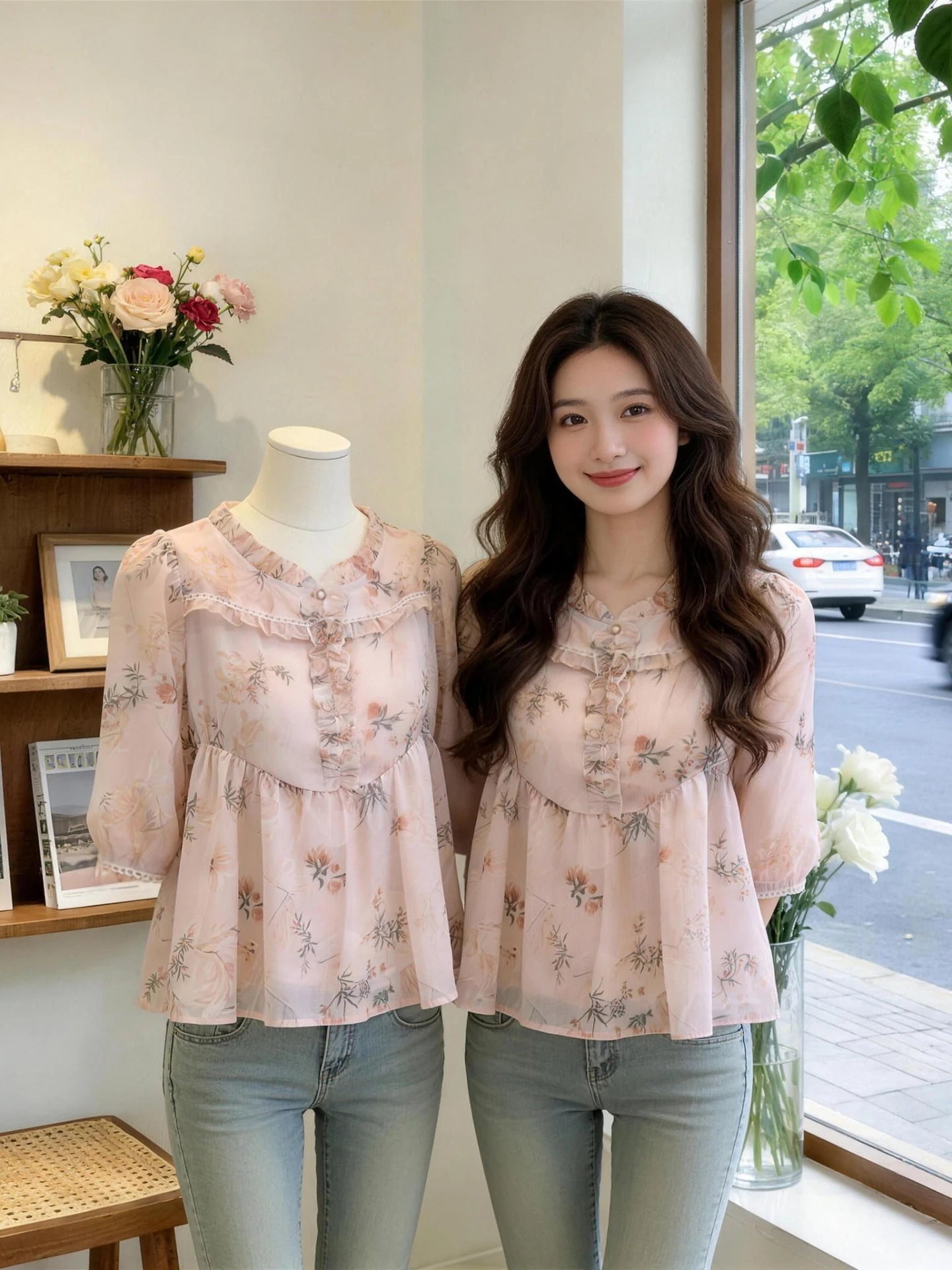 Fashionable Light Weight Floral mid Sleeve Shirt for Women Stylish Commute Ready Breathable Summer New Arrival Korean Style
Fashionable Light Weight Floral mid Sleeve Shirt for Women Stylish Commute Ready Breathable Summer New Arrival Korean Style