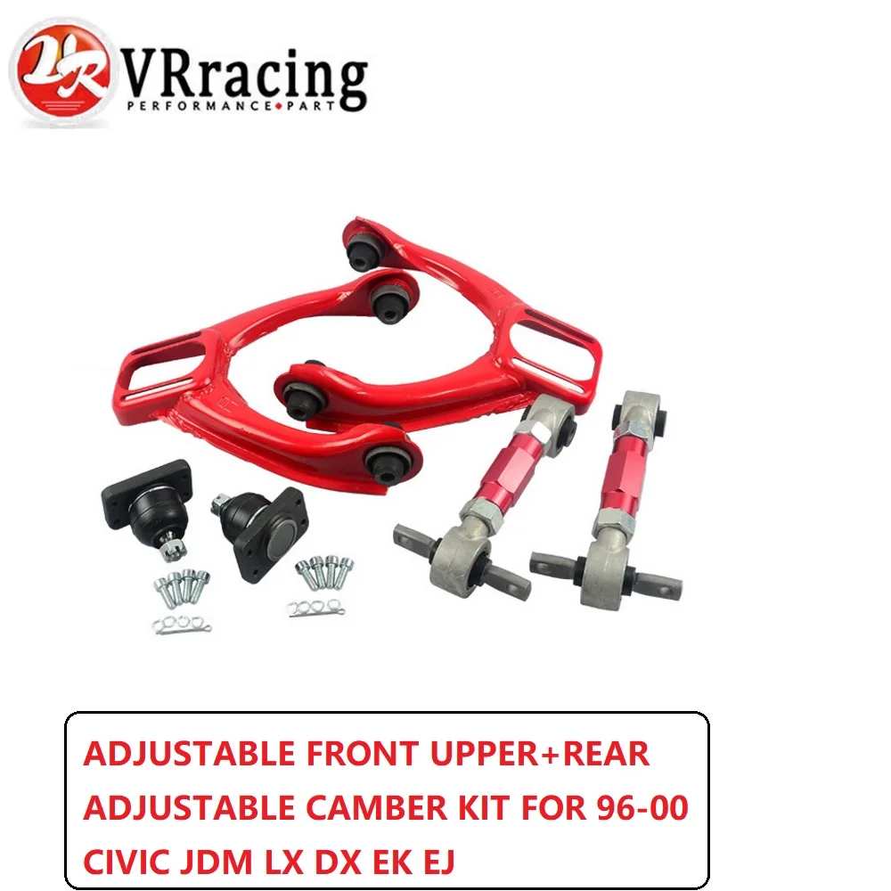 VR - ADJUSTABLE FRONT UPPER+REAR ADJUSTABLE CAMBER KIT FOR 96-00 CIVIC JDM LX DX EK EJ RED
VR - ADJUSTABLE FRONT UPPER+REAR ADJUSTABLE CAMBER KIT FOR 96-00 CIVIC JDM LX DX EK EJ RED