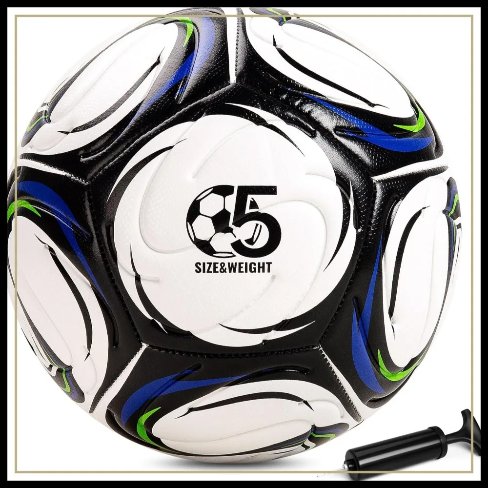 Soccer Ball Size 5 with Pump, Official Weight, Indoor Outdoor Training, Mesh Bag
Soccer Ball Size 5 with Pump, Official Weight, Indoor Outdoor Training, Mesh Bag