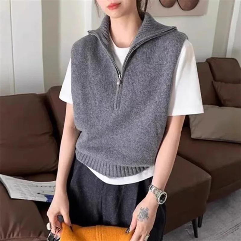 Temperament Knitted Vest Women's Autumn New Top
Temperament Knitted Vest Women's Autumn New Top