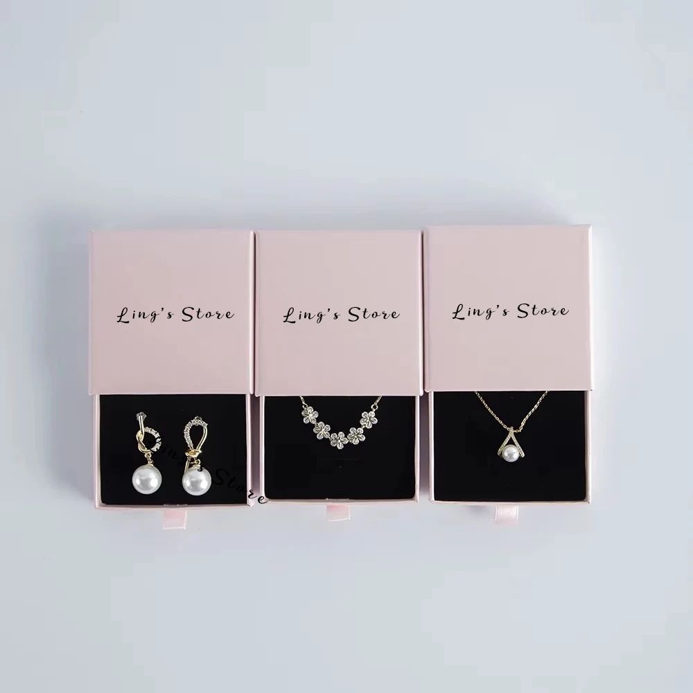 100Pcs Personalizd ogo Pink Jewellery Packaging Sliding Drawer Box Ring Earring Necklace Bracelet Storage Cardboard Jewelry Case
100Pcs Personalizd ogo Pink Jewellery Packaging Sliding Drawer Box Ring Earring Necklace Bracelet Storage Cardboard Jewelry Case