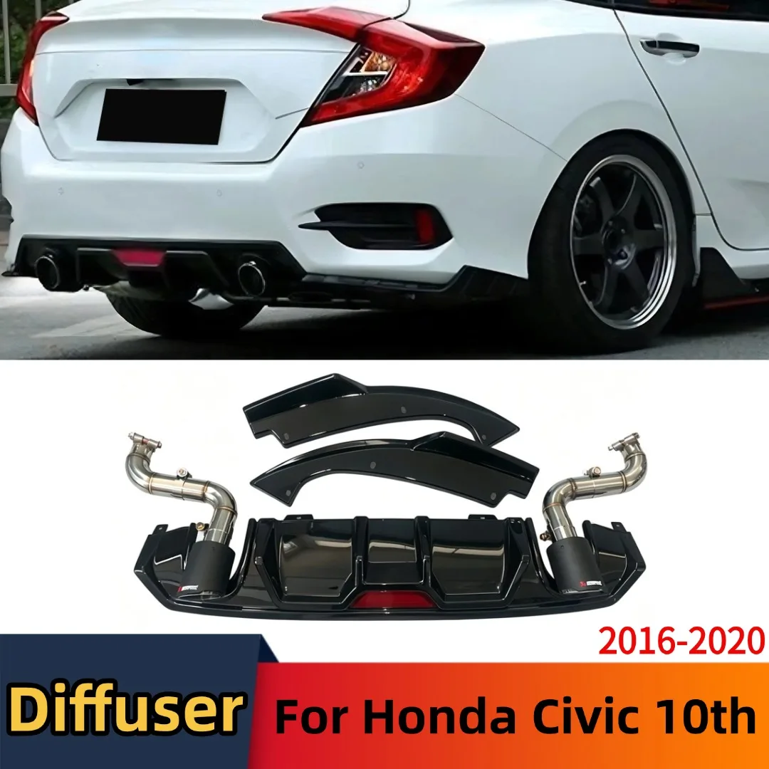 Side Rear Diffuser Lip Exhaust Pipe For Honda Civic 10th Gen 2016-2020 Sedan Bumper Lip Splitter Chin Tuning Accessories Air Dam
Side Rear Diffuser Lip Exhaust Pipe For Honda Civic 10th Gen 2016-2020 Sedan Bumper Lip Splitter Chin Tuning Accessories Air Dam
