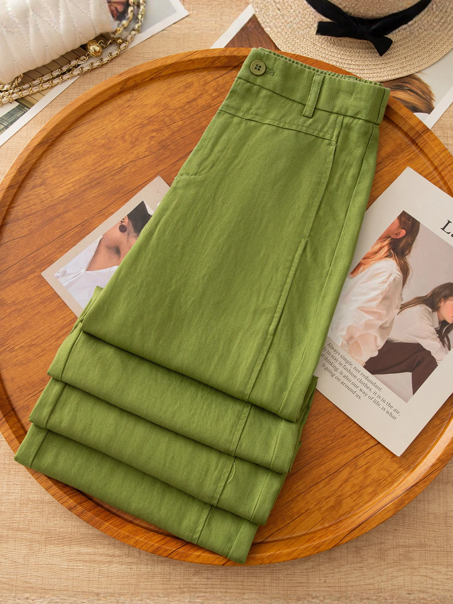 High Waist Wide Leg Pants Women's Summer Thin New Version Linen Narrow Style Casual Straight Sun Protection Pants
High Waist Wide Leg Pants Women's Summer Thin New Version Linen Narrow Style Casual Straight Sun Protection Pants