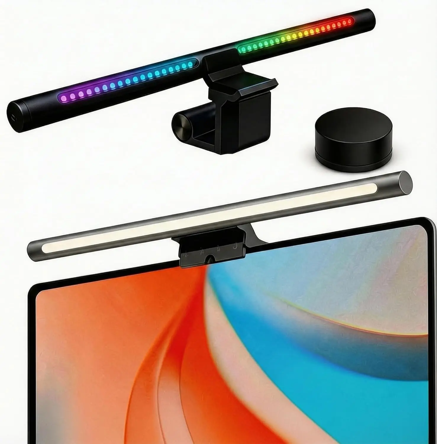 Monitor Light Bar RGB, Computer LED Desk Lamp for Home Office Gaming, 350LM No Glare Eye-Care Screen Bar, Touch Control USB Reading Lamp with Stepless Dimming for Flat & Curved Monitor
Monitor Light Bar RGB, Computer LED Desk Lamp for Home Office Gaming, 350LM No Glare Eye-Care Screen Bar, Touch Control USB Reading Lamp with Stepless Dimming for Flat & Curved Monitor