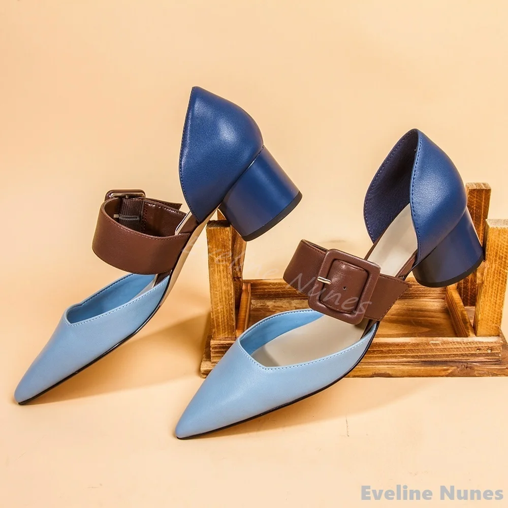 Mixed Colors Pointed Toe Shallow Pumps Women Sexy Round Heel One Word Belt Buckle High Heels 2025 Summer New Fashion Sandals
Mixed Colors Pointed Toe Shallow Pumps Women Sexy Round Heel One Word Belt Buckle High Heels 2025 Summer New Fashion Sandals