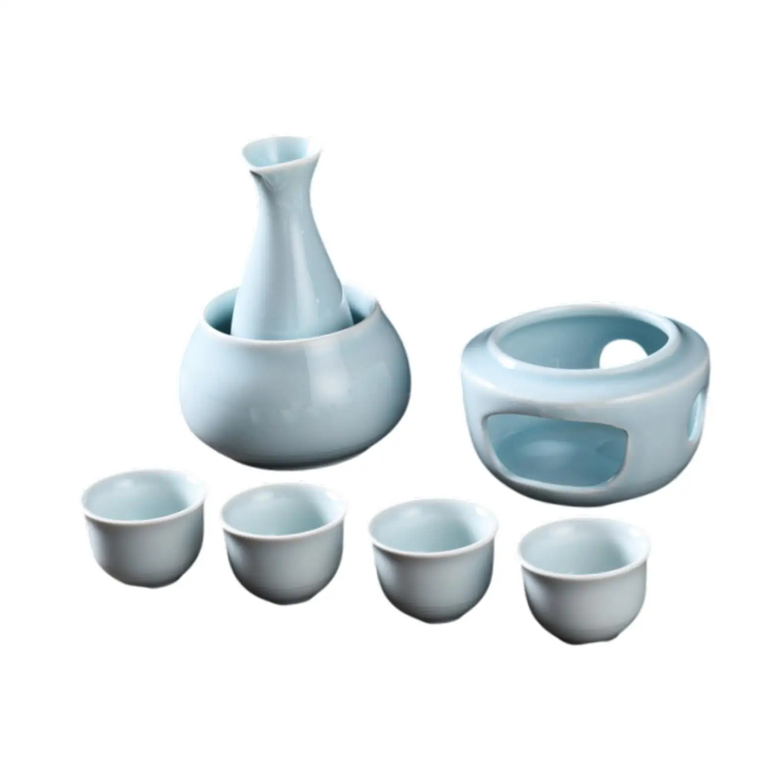 Ceramic Sake Set Cups with Warmer Drinkware Gift Kit Warming Bowl Creative 4 Cups Chinese Sake Set Porcelain Pottery Sake Drink
Ceramic Sake Set Cups with Warmer Drinkware Gift Kit Warming Bowl Creative 4 Cups Chinese Sake Set Porcelain Pottery Sake Drink