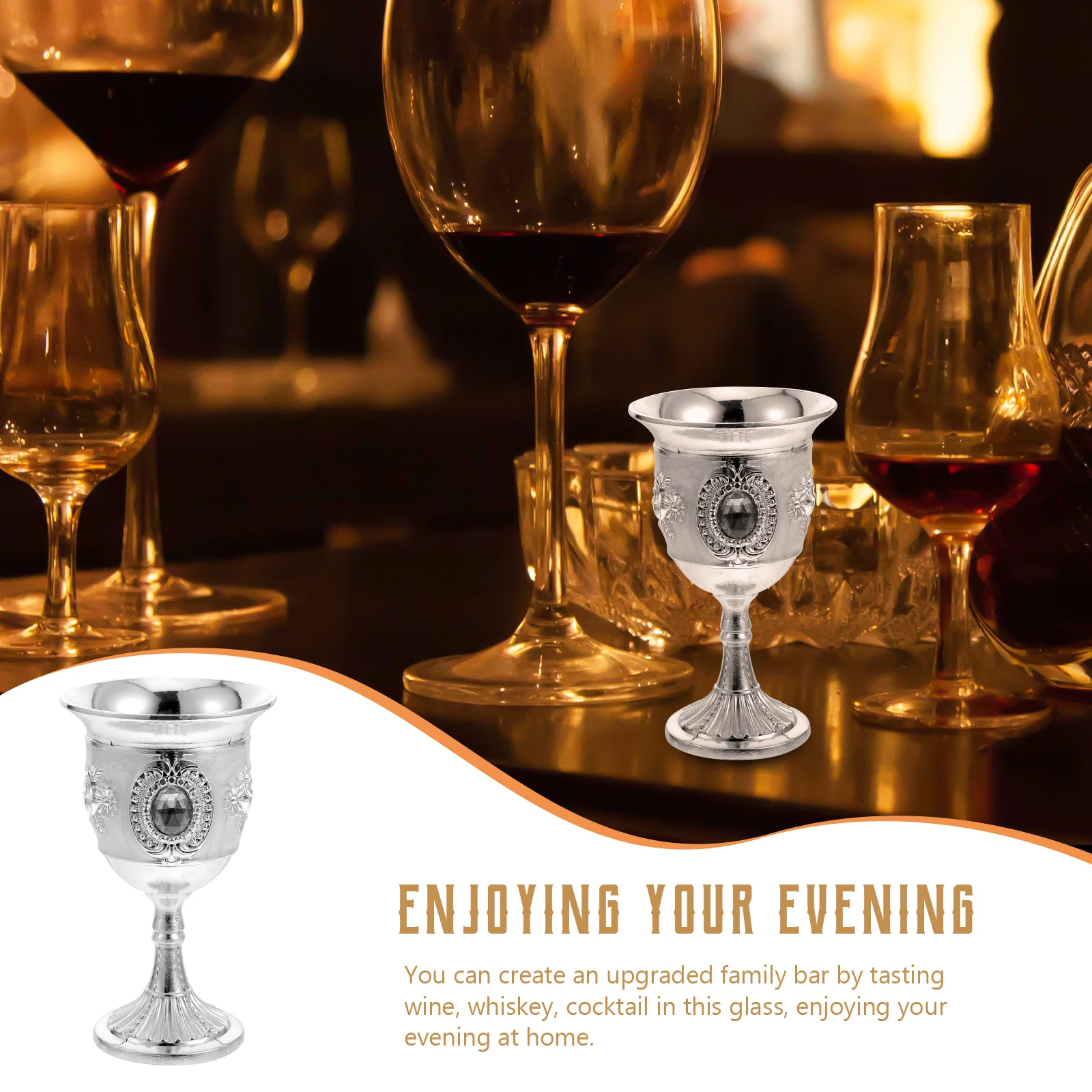 Retro Goblet Glass Retro Style Home Use Cup Set Small Cup Home Bar Zinc Alloy Copper Material Easy Clean Drinking
Retro Goblet Glass Retro Style Home Use Cup Set Small Cup Home Bar Zinc Alloy Copper Material Easy Clean Drinking
