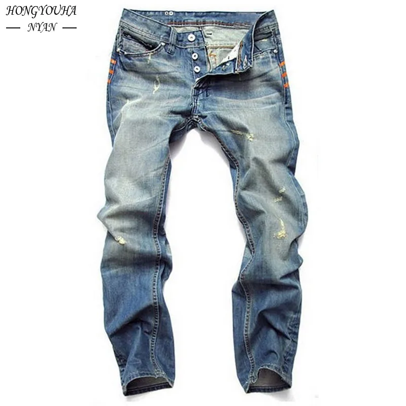 Streetwear Jeans for men Harajuku Ripped Button Slim Hole Elastic Skinny High Quality Casual Straight Denim Pants Y2k Clothes
Streetwear Jeans for men Harajuku Ripped Button Slim Hole Elastic Skinny High Quality Casual Straight Denim Pants Y2k Clothes