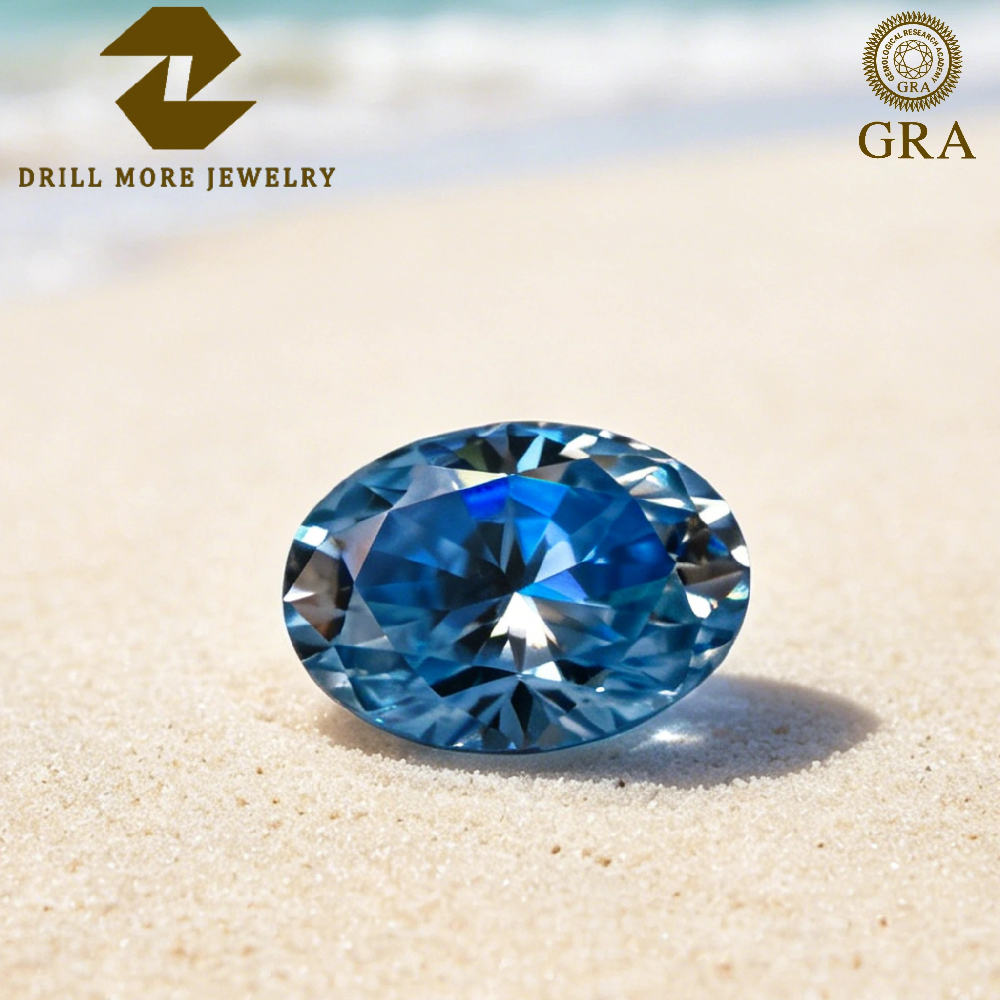 Moissanite Gemstone Ice Blue Colour Oval Cut Lab Synthetic Created Heat Diamond for Diy Jewelry Making with Certificate
Moissanite Gemstone Ice Blue Colour Oval Cut Lab Synthetic Created Heat Diamond for Diy Jewelry Making with Certificate