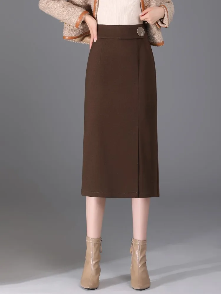 ZUZK Woolen Warm Straight Skirt For Women Autumn Winter New High Waisted Slimming Bodycon Skirts Wrap Skirt Work Skirt
ZUZK Woolen Warm Straight Skirt For Women Autumn Winter New High Waisted Slimming Bodycon Skirts Wrap Skirt Work Skirt