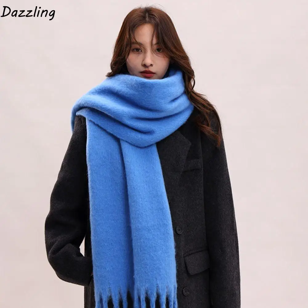 Simple Mohair Winter Wool Scarf Tassel Thicken Winter Cashmere Scarves Plush Warm Long Shawl Autumn Winter
Simple Mohair Winter Wool Scarf Tassel Thicken Winter Cashmere Scarves Plush Warm Long Shawl Autumn Winter