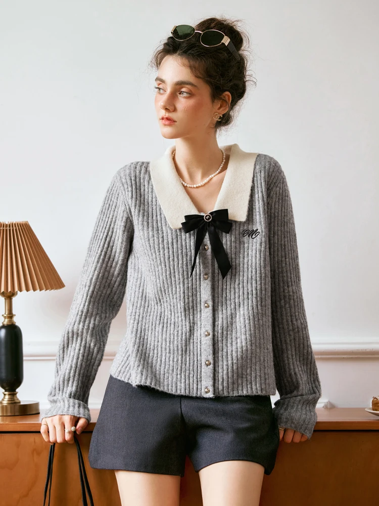 OLrain Women's French Academy Style Grey Pullover 2025 Autumn Turn-Down Collar Lightweight and Soft Long Sleeve Top N56QM88530
OLrain Women's French Academy Style Grey Pullover 2025 Autumn Turn-Down Collar Lightweight and Soft Long Sleeve Top N56QM88530