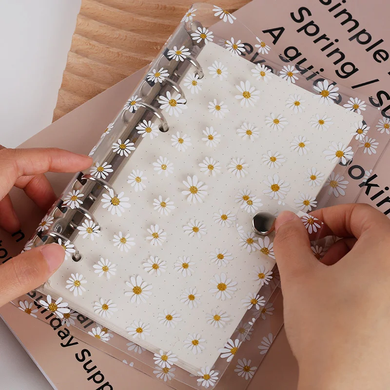A7/A6 Cute Daisy Spiral Binder Notebook Agenda Cover with Storage Bag Kawaii Transparent School Diary Journal Planner Stationery
A7/A6 Cute Daisy Spiral Binder Notebook Agenda Cover with Storage Bag Kawaii Transparent School Diary Journal Planner Stationery