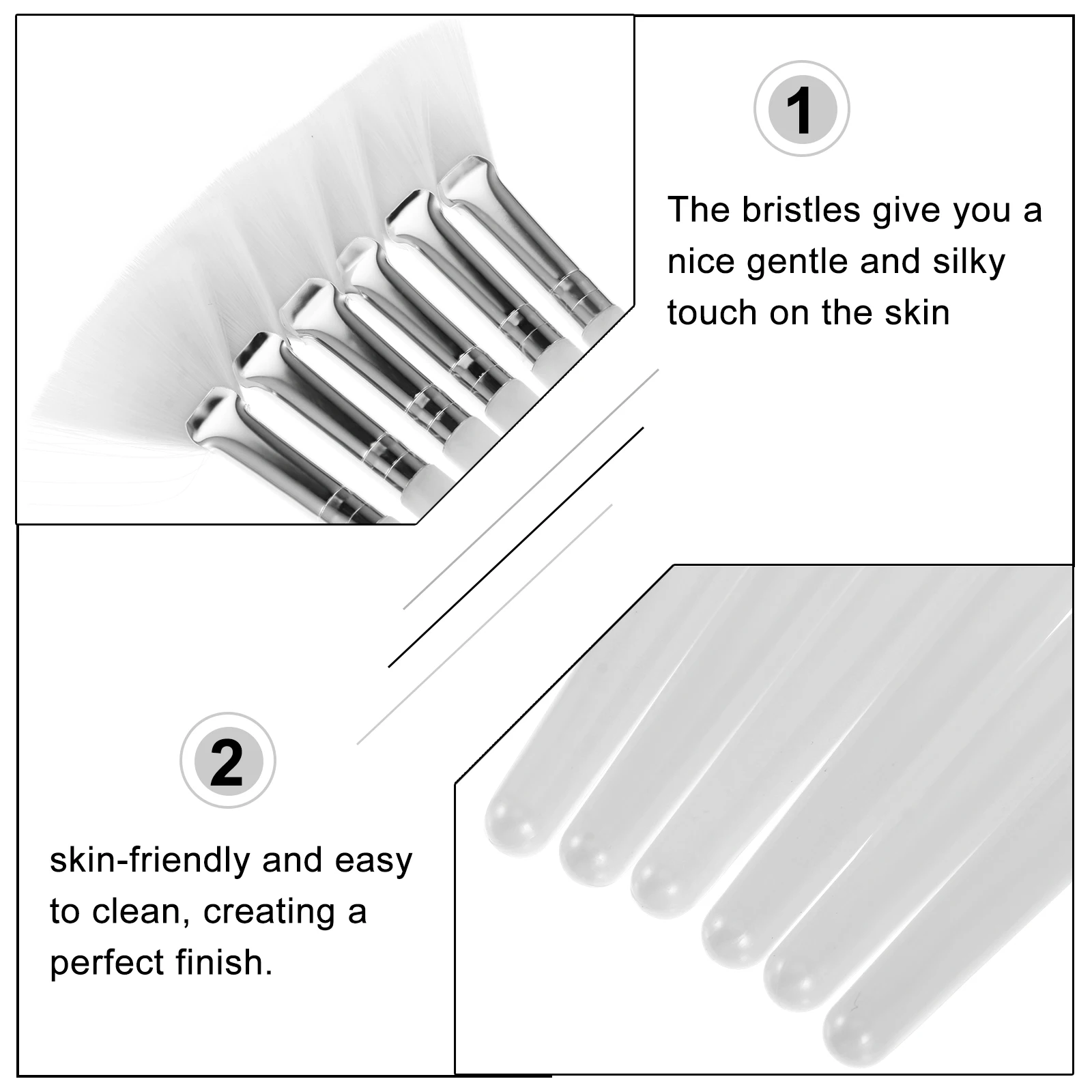 6pcs Facial Mask Applicator Brush Soft Bristles Reusable Beauty Tools For Sleeping Mud Face Mask Application Gentle Touch
6pcs Facial Mask Applicator Brush Soft Bristles Reusable Beauty Tools For Sleeping Mud Face Mask Application Gentle Touch