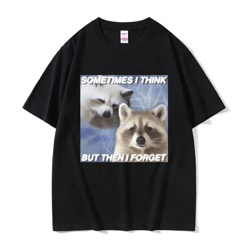 Funny Sometimes I Think But Then I Forget Raccoon Graphic T Shirts Male Casual Joke Humor Meme T-shirts Men's Oversized Tshirt 
Funny Sometimes I Think But Then I Forget Raccoon Graphic T Shirts Male Casual Joke Humor Meme T-shirts Men's Oversized Tshirt