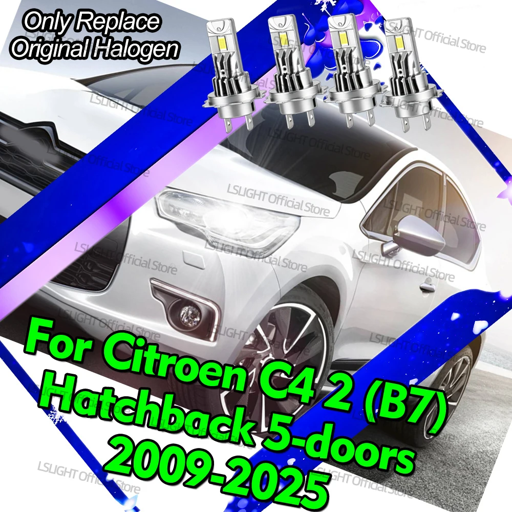 2/4x LED Headlight Bulbs 30000LM HeadLamps 6000K For Citroen C4 2 (B7) Hatchback 5-doors 2009 2010 2011 2012 2013 2014 2015-2025
2/4x LED Headlight Bulbs 30000LM HeadLamps 6000K For Citroen C4 2 (B7) Hatchback 5-doors 2009 2010 2011 2012 2013 2014 2015-2025