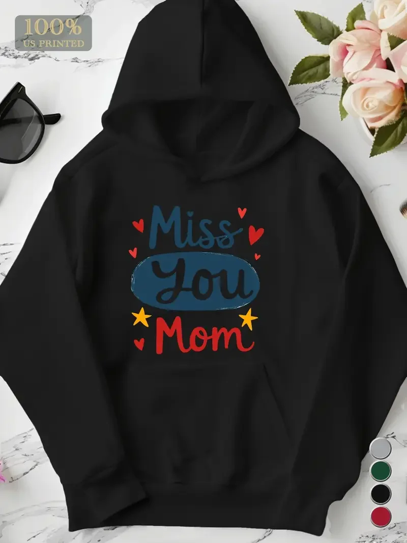 Женская толстовка больших размеров Miss You Mom, уютная осенне-зимняя повседневная толстовка с карманами, зеленая полиэстеровая вязаная рубашка без стрейч
Женская толстовка больших размеров Miss You Mom, уютная осенне-зимняя повседневная толстовка с карманами, зеленая полиэстеровая вязаная рубашка без стрейч