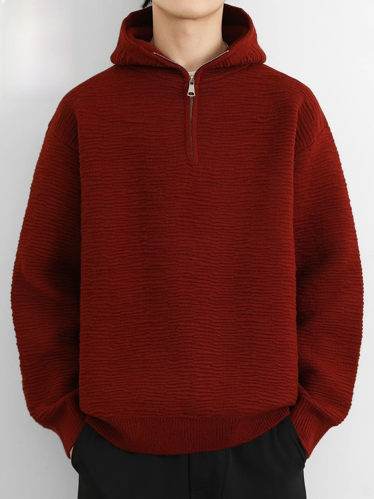 Мужской вязаный свитер с молнией, однотонный, повседневный, весна 2026, новинка, удобный, с длинным рукавом, круглый вырез
Мужской вязаный свитер с молнией, однотонный, повседневный, весна 2026, новинка, удобный, с длинным рукавом, круглый вырез