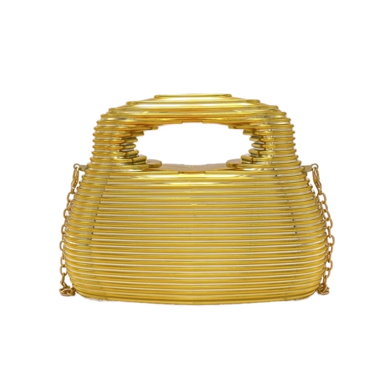 Fashionable Gold Acrylic Stripes Evening Clutch Bag for Wedding Party Cute Shiny Metal Shoulder Crossbody Bag Purse Dinner Bag
Fashionable Gold Acrylic Stripes Evening Clutch Bag for Wedding Party Cute Shiny Metal Shoulder Crossbody Bag Purse Dinner Bag