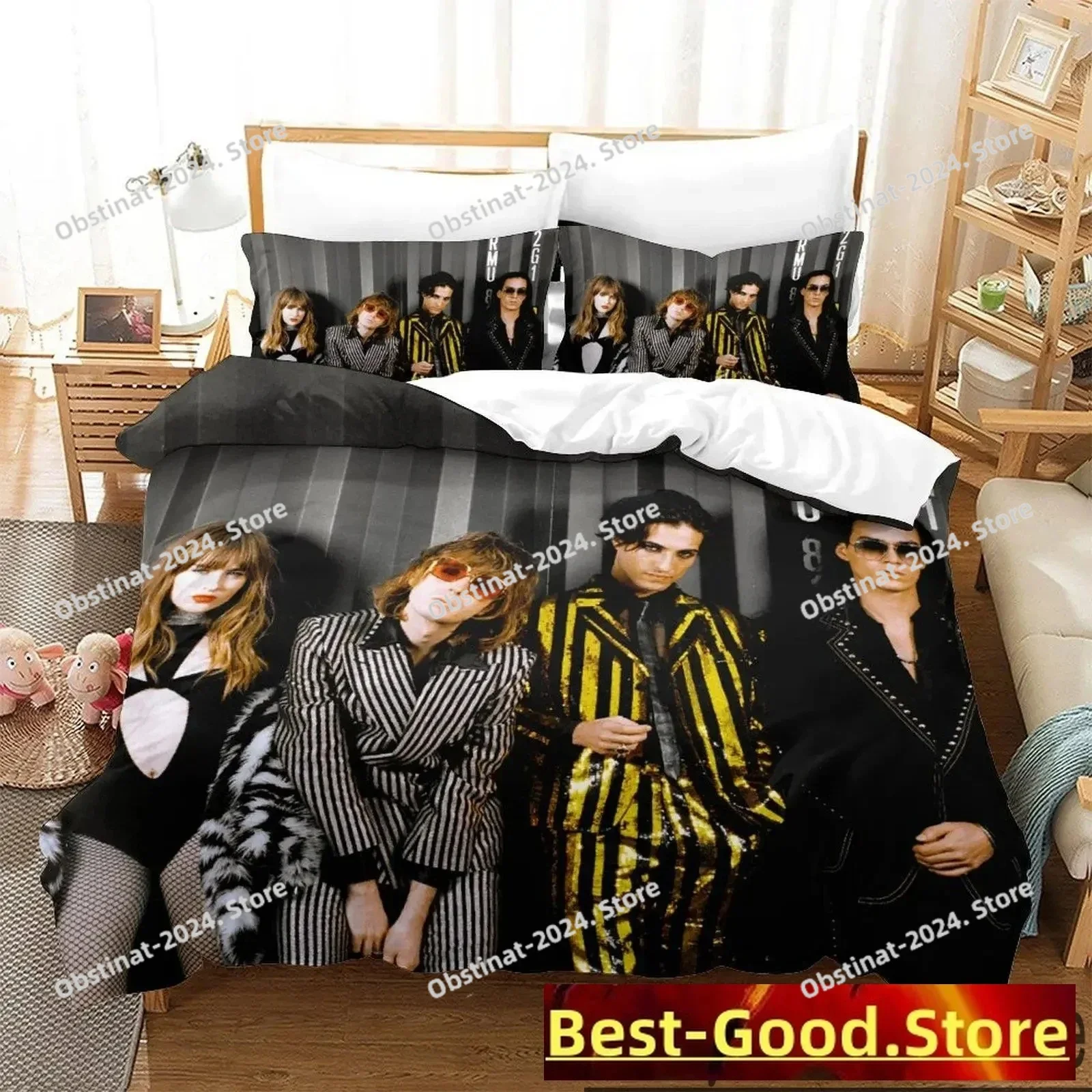 Fashion 3D Maneskin Bedding Set Printed single Comforter Quilt Bed Cover Duvet Cover Pillow Case 3 Pieces Sets Kids Adult Size
Fashion 3D Maneskin Bedding Set Printed single Comforter Quilt Bed Cover Duvet Cover Pillow Case 3 Pieces Sets Kids Adult Size
