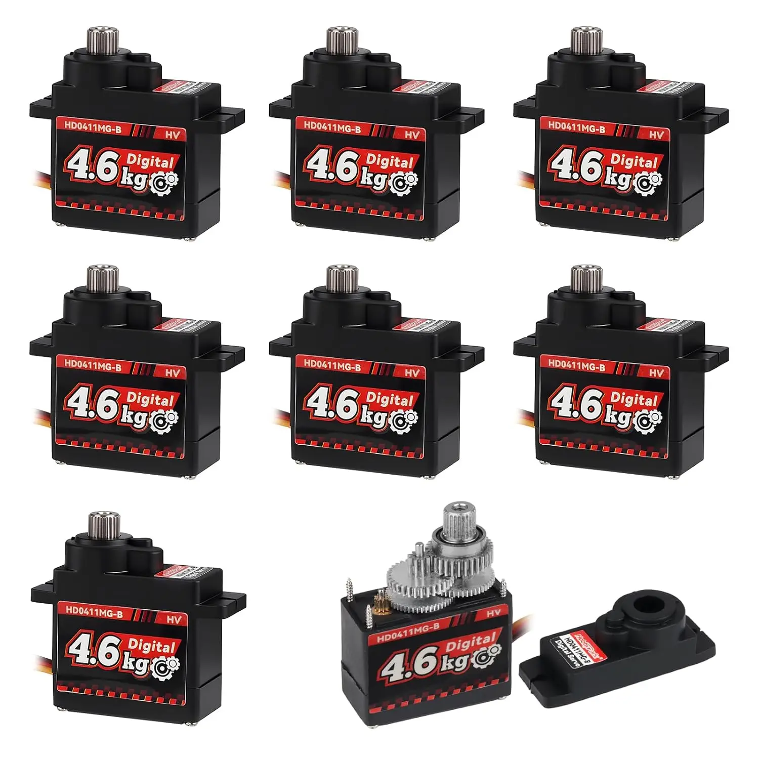 Micro Servo Motor 9G with Metal Gears, Digital High Torque 4.6kg, Mini Servos for RC Airplanes, Gliders, Robotics, Arduino Projects, RC Cars (8)
Micro Servo Motor 9G with Metal Gears, Digital High Torque 4.6kg, Mini Servos for RC Airplanes, Gliders, Robotics, Arduino Projects, RC Cars (8)