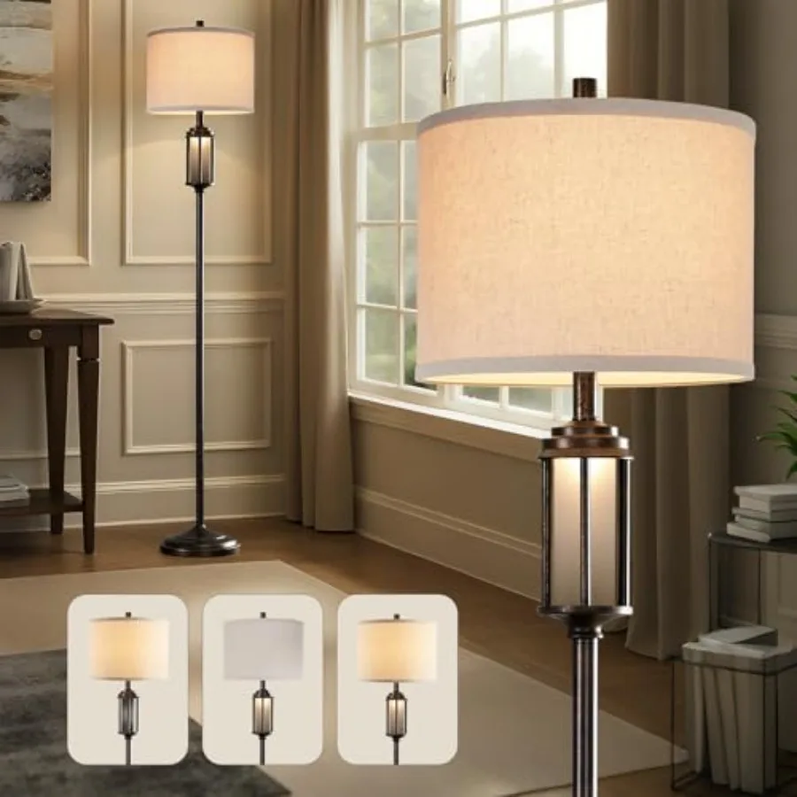 65'' Farmhouse Floor Lamp for Living Room with 2 Light Sources, Vintage Tall Standing Lamp with Frosted Acrylic Nightlight, Rus
65'' Farmhouse Floor Lamp for Living Room with 2 Light Sources, Vintage Tall Standing Lamp with Frosted Acrylic Nightlight, Rus