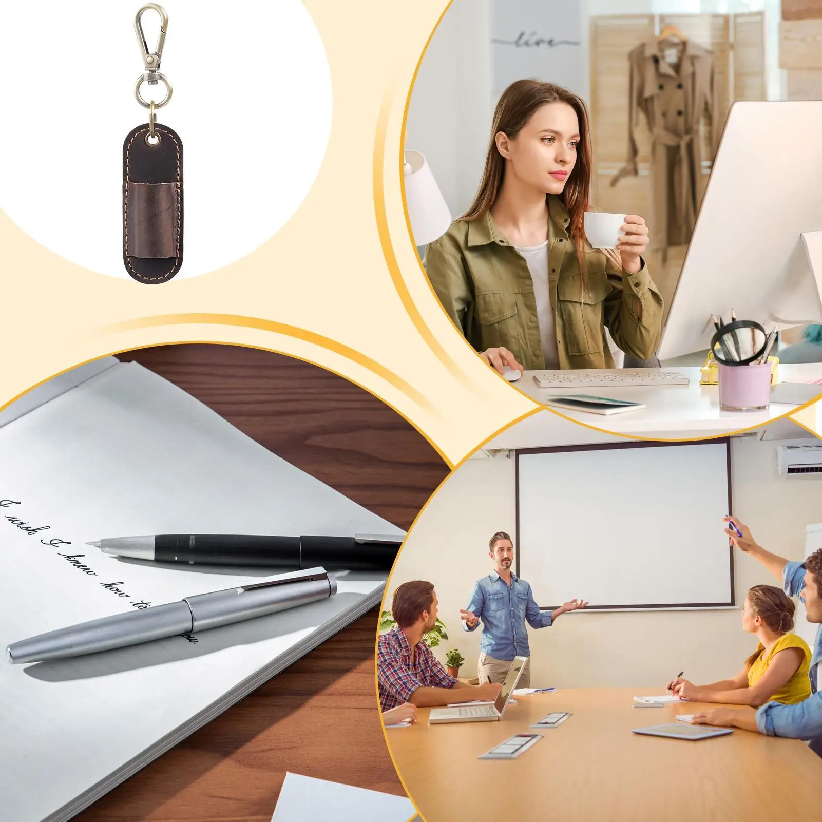 Pen Holder For Lanyard Portable Anti-Lost Leather Offices Supplies Lanyard Pen Holder Attachment For Cafe Couch Dorm Hospital
Pen Holder For Lanyard Portable Anti-Lost Leather Offices Supplies Lanyard Pen Holder Attachment For Cafe Couch Dorm Hospital