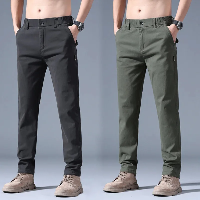 Fizma Men's Casual Pants 2024 New In Summer Black Gray Elastic Waist Straight Trousers Korean Classic Male Pantalones Big Size
Fizma Men's Casual Pants 2024 New In Summer Black Gray Elastic Waist Straight Trousers Korean Classic Male Pantalones Big Size