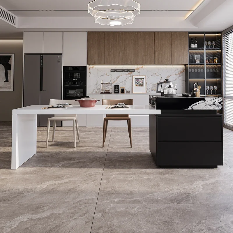 Dining table integrated household retractable custom high-end light luxury medium inverted guide multi-function
Dining table integrated household retractable custom high-end light luxury medium inverted guide multi-function