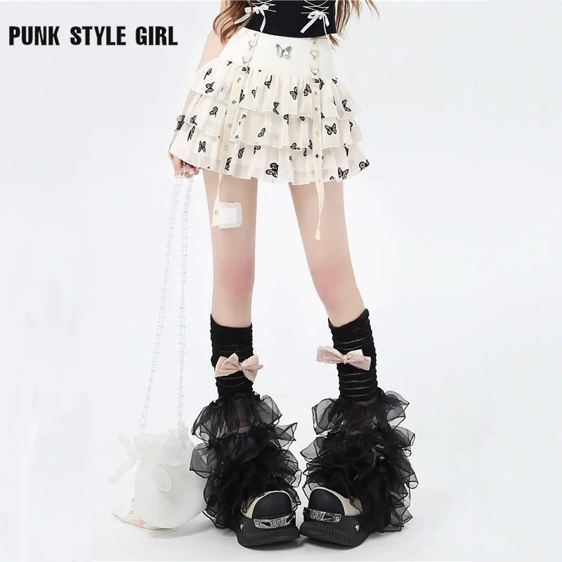 2025 Subcultures Butterfly Print Embroidery Kawaii Mini Cake Skirt Gothic Black Beige Summer Y2k 2000s Sweet Lolita Party Skirts
2025 Subcultures Butterfly Print Embroidery Kawaii Mini Cake Skirt Gothic Black Beige Summer Y2k 2000s Sweet Lolita Party Skirts