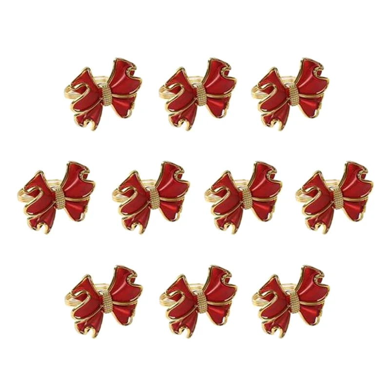 10Pcs Gold Red Bow Napkin Buckle Napkin Ring For Wedding, Dinner Party, Table Decoration
10Pcs Gold Red Bow Napkin Buckle Napkin Ring For Wedding, Dinner Party, Table Decoration