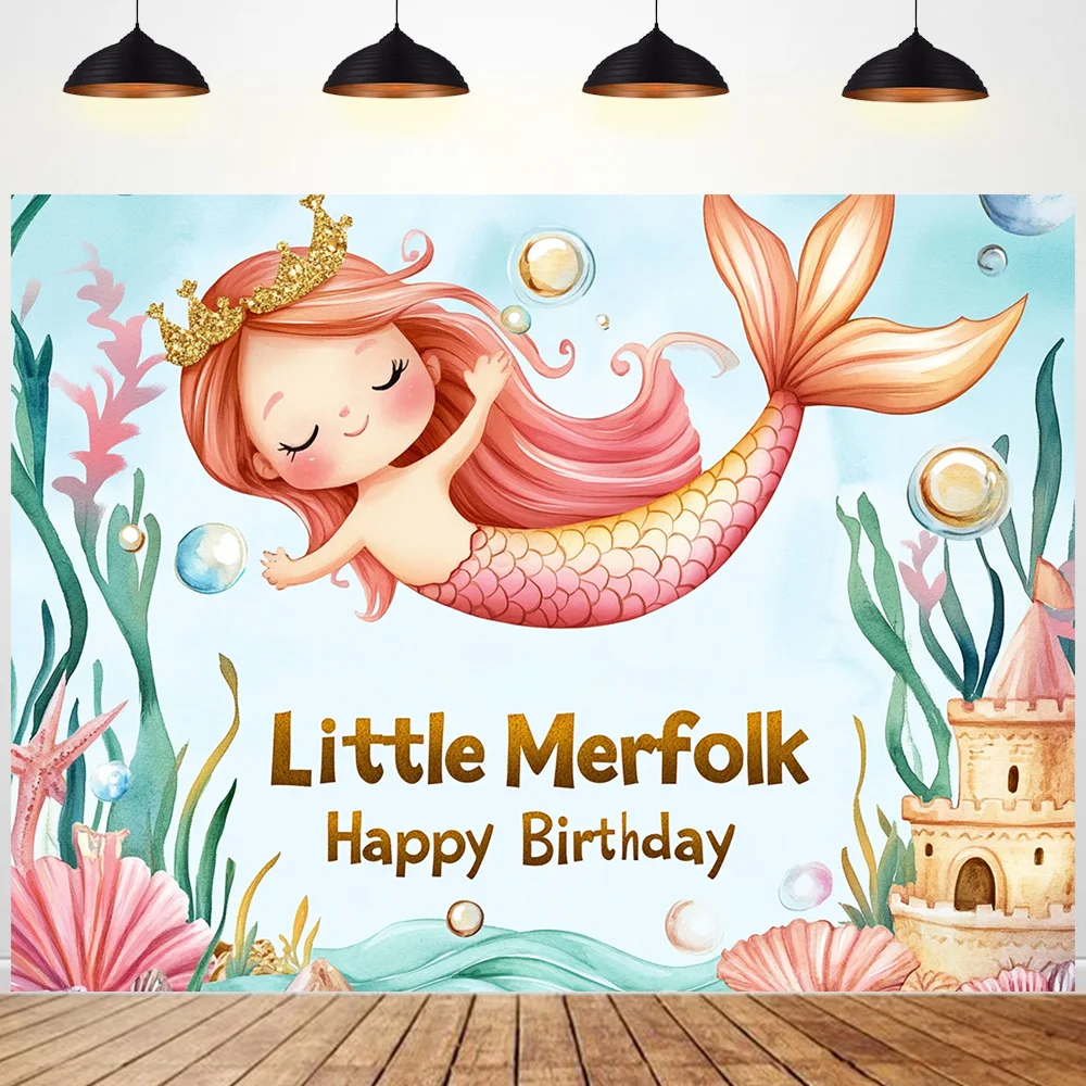 Mermaid theme Birthday party Background Ocean Castle Girl Pink purple Princess Backdrops Photography background Photo booth
Mermaid theme Birthday party Background Ocean Castle Girl Pink purple Princess Backdrops Photography background Photo booth