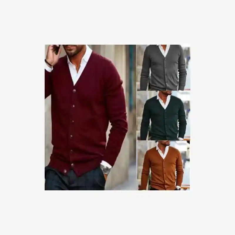 Men's Knitted Sweater V-Neck Open Cardigan Pure Color European Size Autumn Winter Fashionable Long Sleeve Thickened Cotton Coat
Men's Knitted Sweater V-Neck Open Cardigan Pure Color European Size Autumn Winter Fashionable Long Sleeve Thickened Cotton Coat