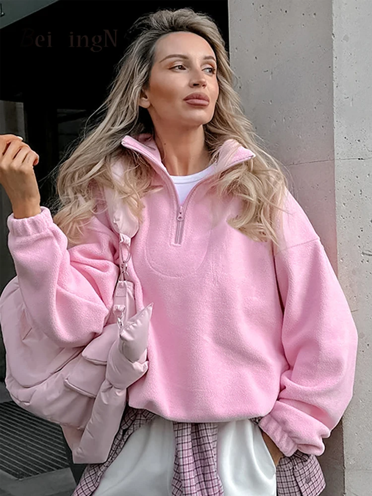 Beiyingni 2025, осенне-зимняя женская толстовка с капюшоном, свободная французская однотонная женская толстовка большого размера, теплая верхняя одежда, розовые шикарные топы с капюшоном
Beiyingni 2025, осенне-зимняя женская толстовка с капюшоном, свободная французская однотонная женская толстовка большого размера, теплая верхняя одежда, розовые шикарные топы с капюшоном