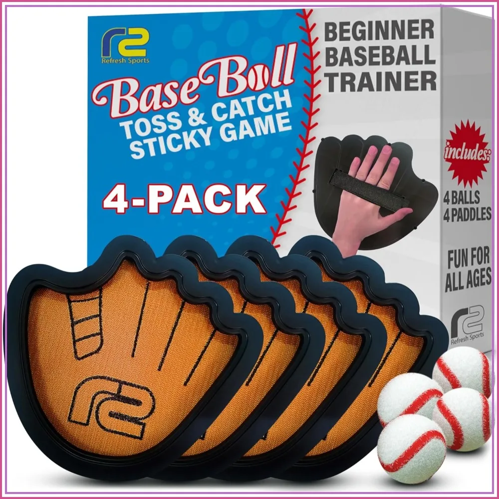 Toss and Catch Ball Game Set - Sticky Balls & Baseball Training Glove - Adjustable Paddle for All Ages - Outdoor Fun Gift
Toss and Catch Ball Game Set - Sticky Balls & Baseball Training Glove - Adjustable Paddle for All Ages - Outdoor Fun Gift
