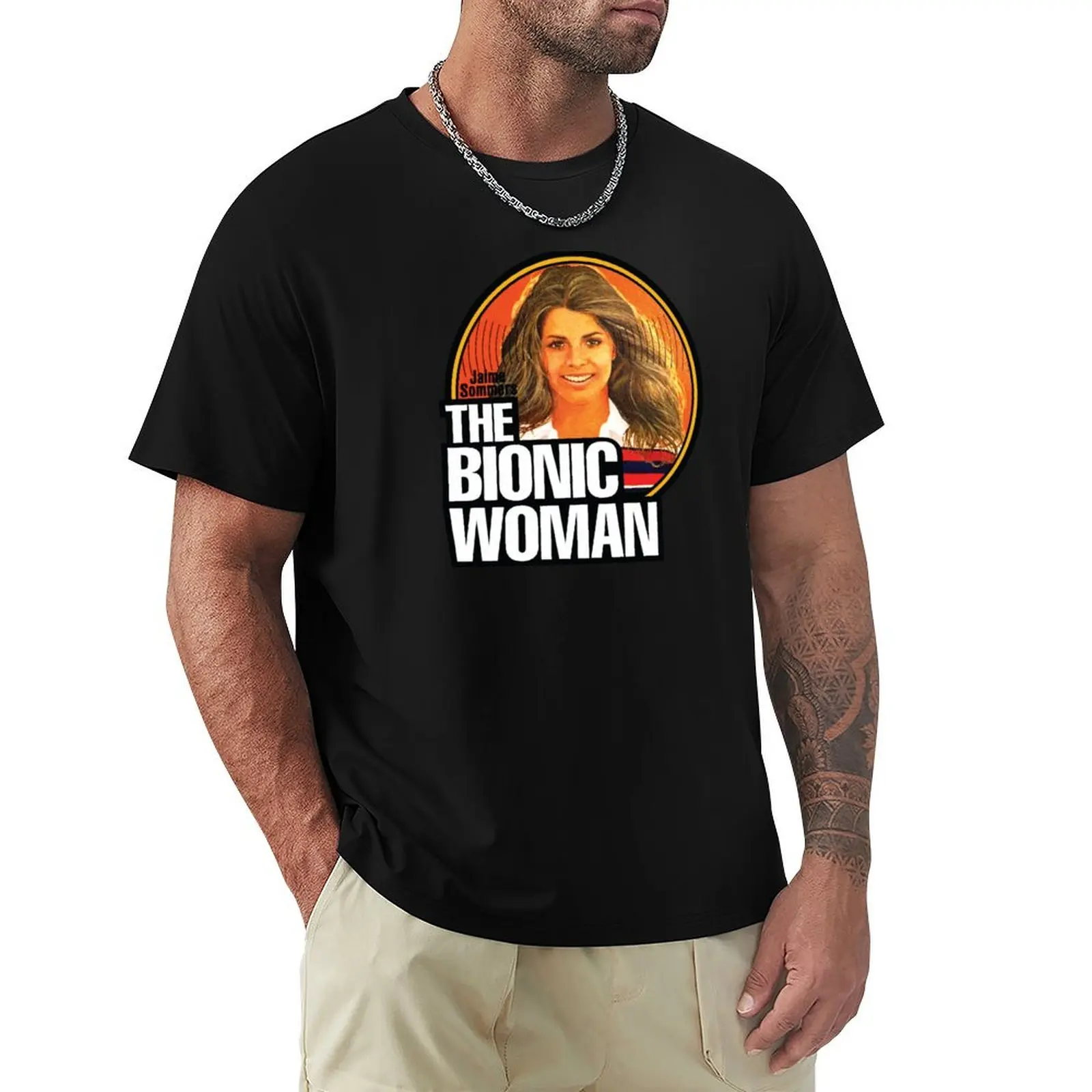 Bionic Woman T-Shirt graphic shirts essential t shirt Clothing for a boy men clothings
Bionic Woman T-Shirt graphic shirts essential t shirt Clothing for a boy men clothings
