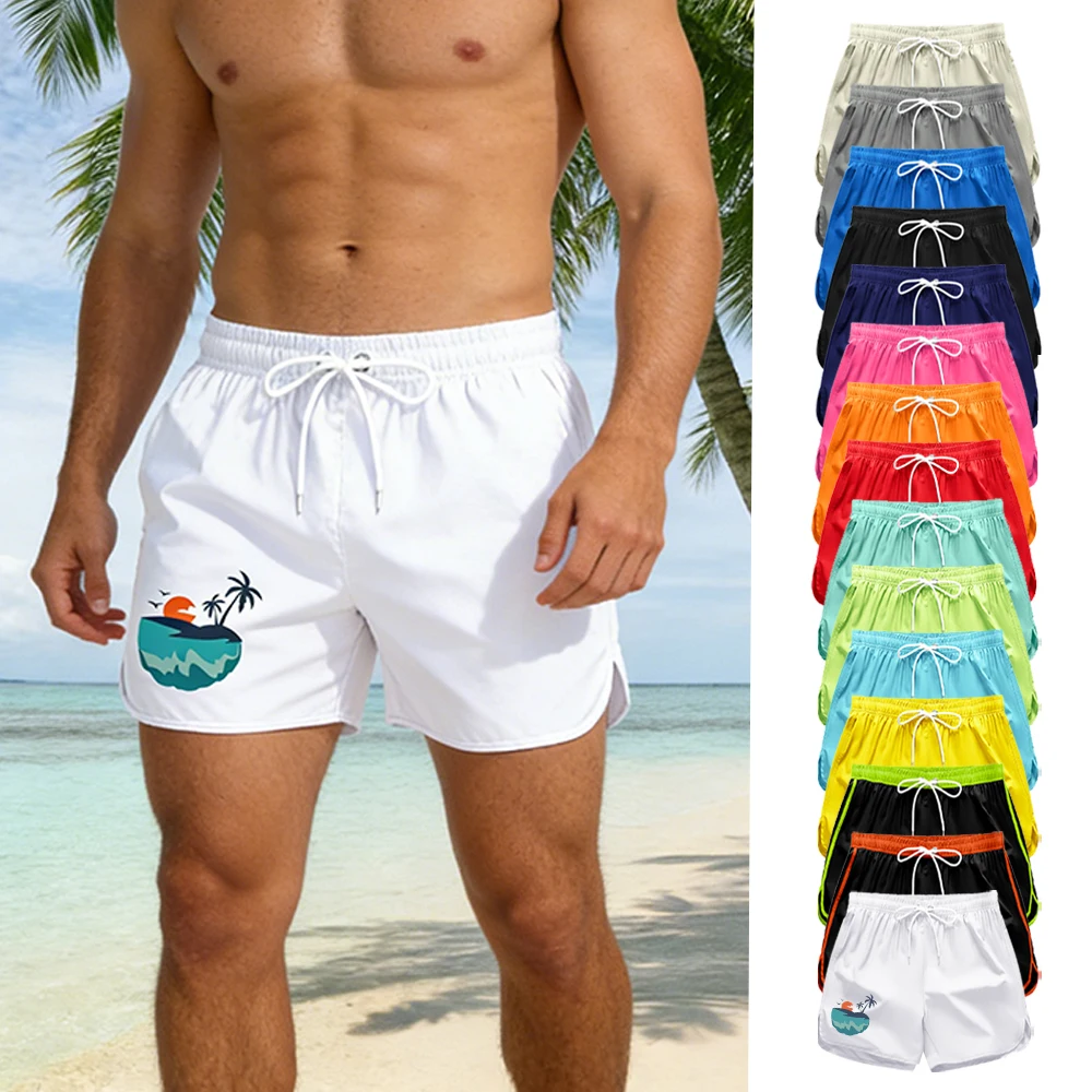 Summer Casual Men's Quick Drying Board Shorts with Sunset/Wave Graphic Print Elastic Waist Drawstring with Pockets Swimwear
Summer Casual Men's Quick Drying Board Shorts with Sunset/Wave Graphic Print Elastic Waist Drawstring with Pockets Swimwear