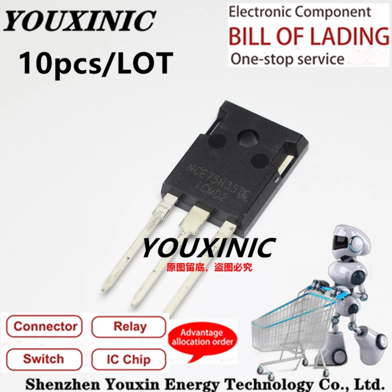 YOUXINIC 2021+ 100% New Imported Original NCE75H35T TO-247 MOS FET 75V 350A
YOUXINIC 2021+ 100% New Imported Original NCE75H35T TO-247 MOS FET 75V 350A