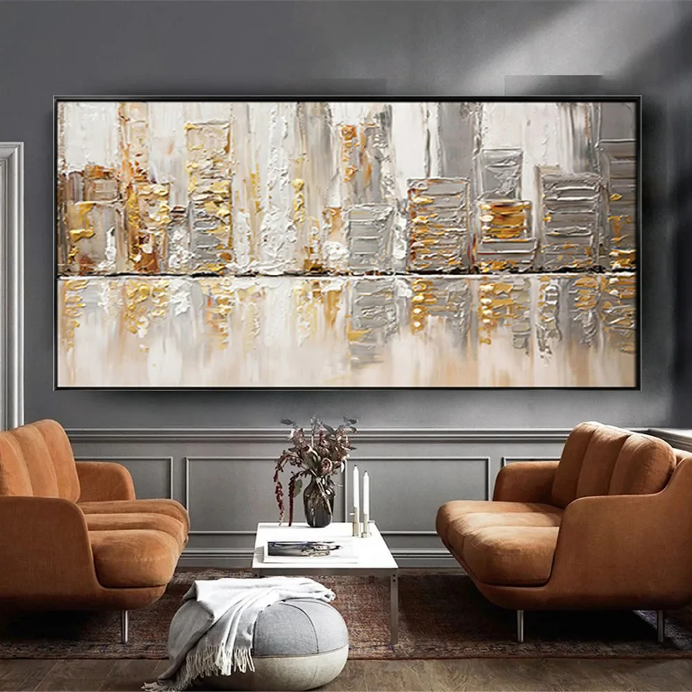New Abstract Hanging Picture For The Living Room On Canvas Trim 100% Hand-Painted Oil Painting Large Gold Modern Wall Art
New Abstract Hanging Picture For The Living Room On Canvas Trim 100% Hand-Painted Oil Painting Large Gold Modern Wall Art