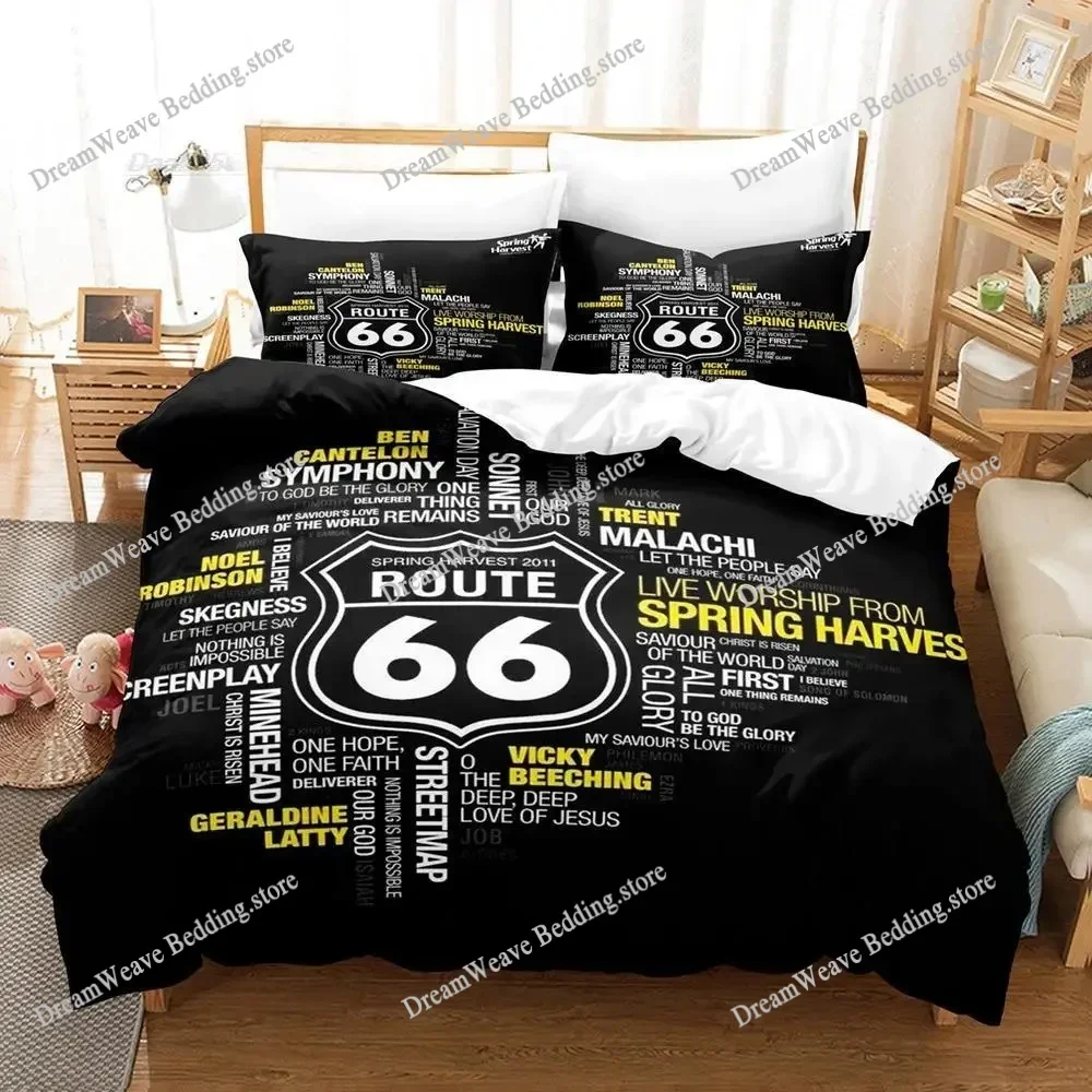 Route 66 Bedding Set Single Twin Full Queen King Size Bed Set Adult Kid Bedroom Duvet Cover Sets 3D Print Fashion Bed Sheet Set9
Route 66 Bedding Set Single Twin Full Queen King Size Bed Set Adult Kid Bedroom Duvet Cover Sets 3D Print Fashion Bed Sheet Set9