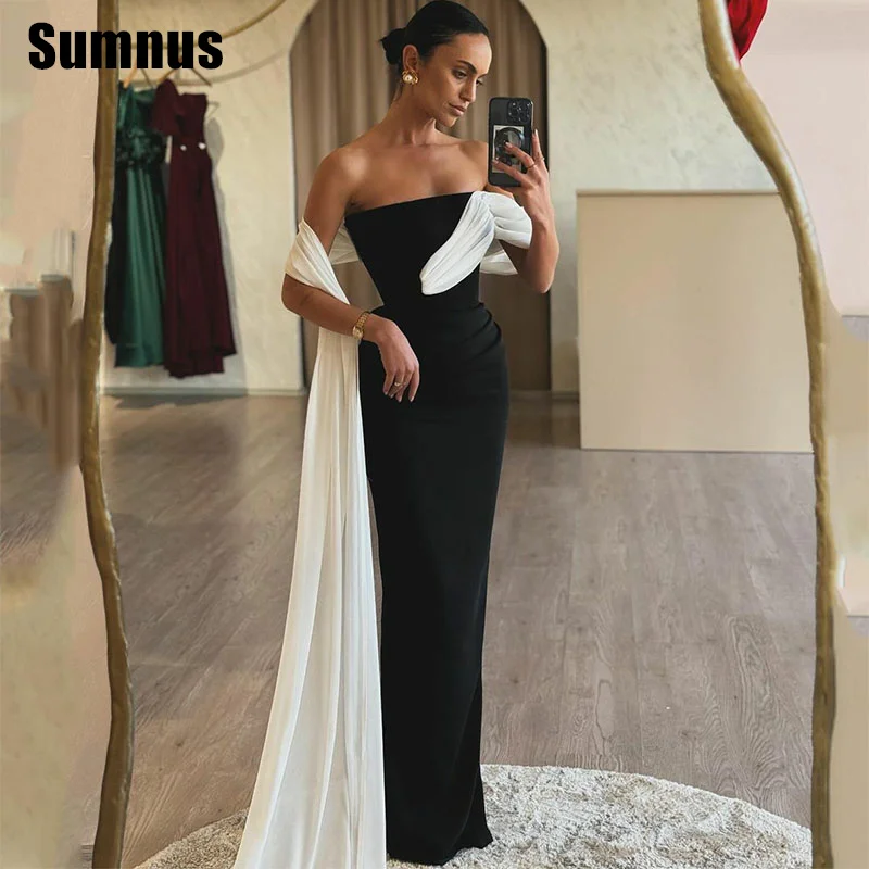 SUMNUS Black And White Mermaid Prom Dress Elegant Strapless Party Dresses Floor-Length Formal Gowns 2024 Women Customized
SUMNUS Black And White Mermaid Prom Dress Elegant Strapless Party Dresses Floor-Length Formal Gowns 2024 Women Customized