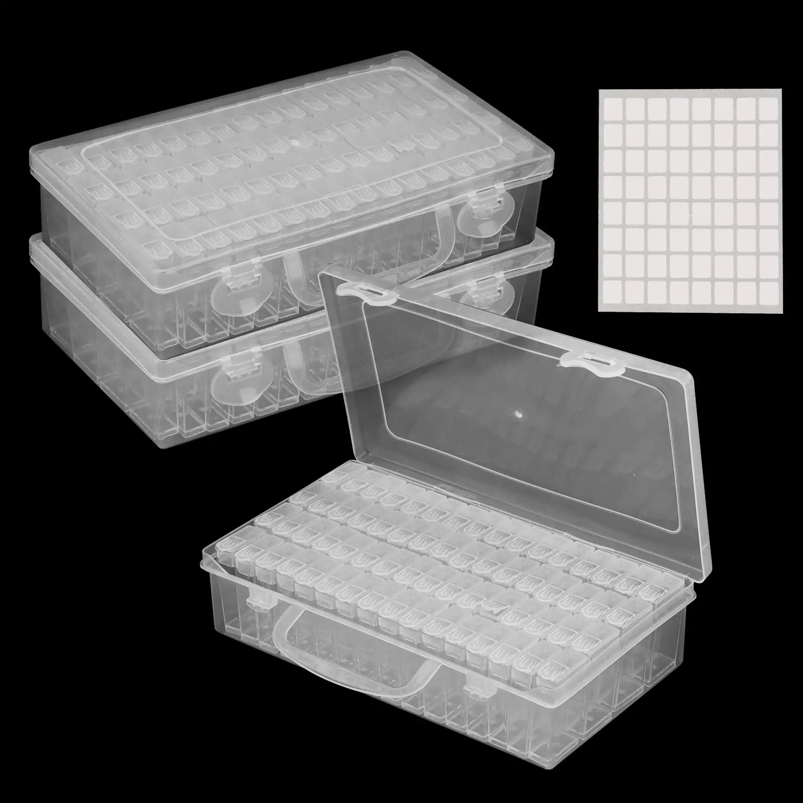 4 Pack 64 Grids Diamond Storage Containers, Art Craft Stackable Beads Box Organizer Drawer with Stickers for Beads, Painting, Rh
4 Pack 64 Grids Diamond Storage Containers, Art Craft Stackable Beads Box Organizer Drawer with Stickers for Beads, Painting, Rh