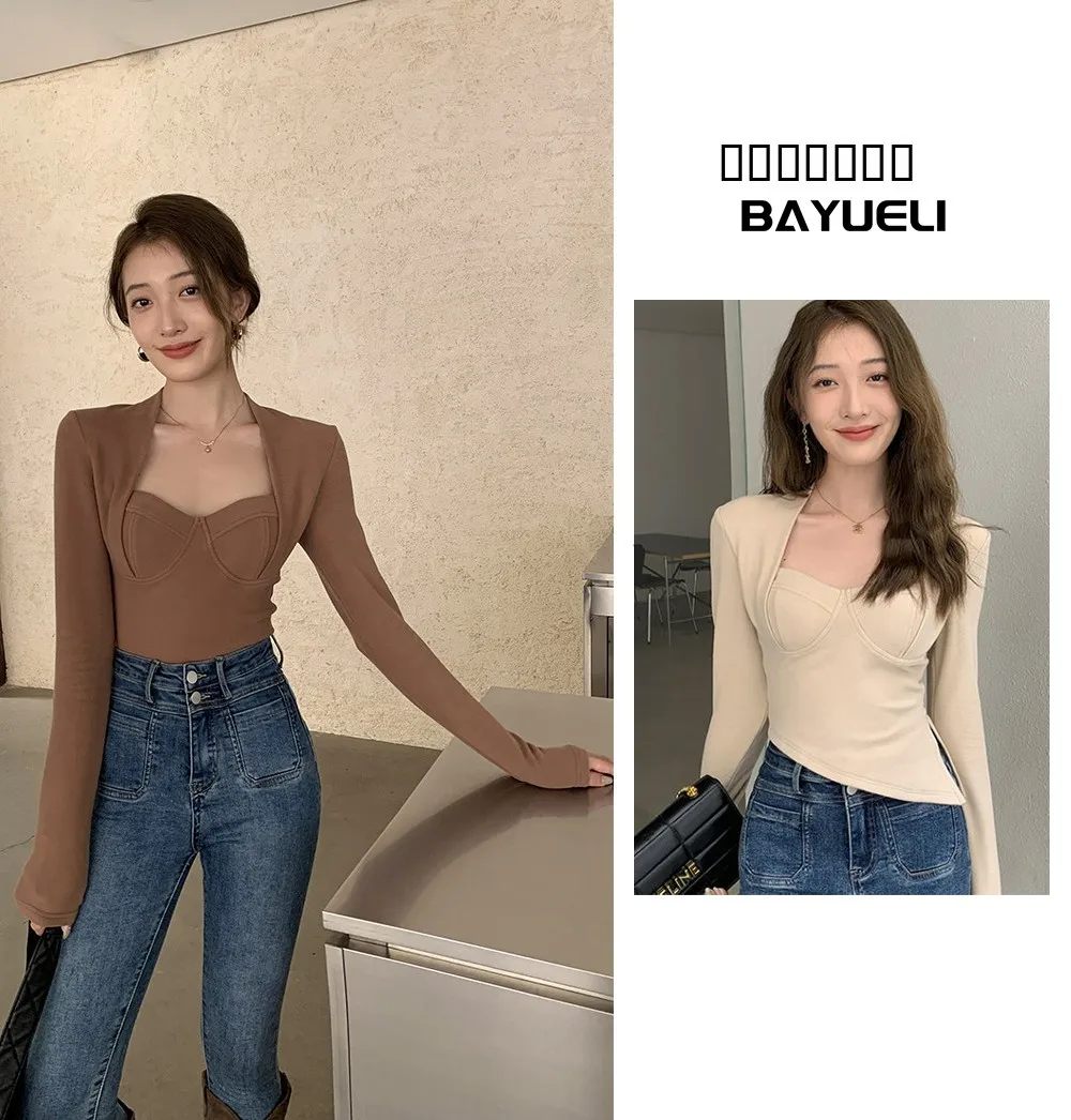 Женская футболка August Autumn Winter в корейском стиле, с квадратным вырезом, асимметричным подолом, однотонная, с длинным рукавом
Женская футболка August Autumn Winter в корейском стиле, с квадратным вырезом, асимметричным подолом, однотонная, с длинным рукавом