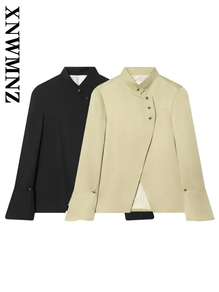 XNWMNZ 2026 Summer Lady Simple Fashion Half high Collar Outerwear Commuting Casual Woman Long Sleeve Chic Thin Slim Suit Coat
XNWMNZ 2026 Summer Lady Simple Fashion Half high Collar Outerwear Commuting Casual Woman Long Sleeve Chic Thin Slim Suit Coat