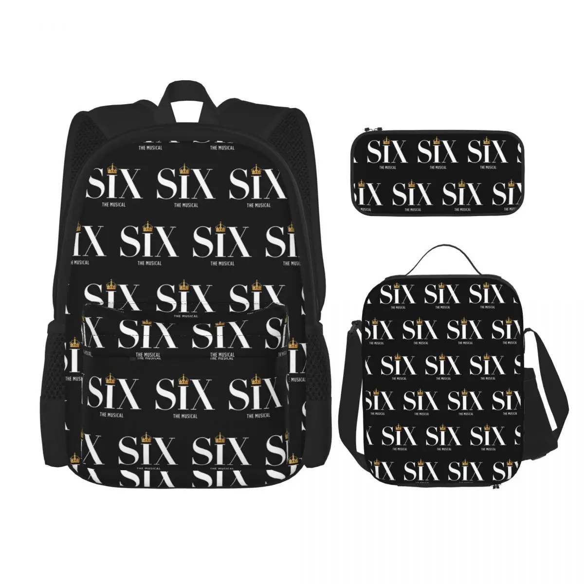 Six The Musical Backpacks Students Bookbag School Bags Rucksack Lunch Bag Pen Bag Three-Piece Set
Six The Musical Backpacks Students Bookbag School Bags Rucksack Lunch Bag Pen Bag Three-Piece Set