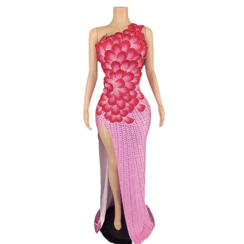 Трехмерные декоративные костюмы для ночного клуба, бара, розовое платье, модель певицы, подиум, банкетное вечернее платье, наряды для выступлений 
Трехмерные декоративные костюмы для ночного клуба, бара, розовое платье, модель певицы, подиум, банкетное вечернее платье, наряды для выступлений