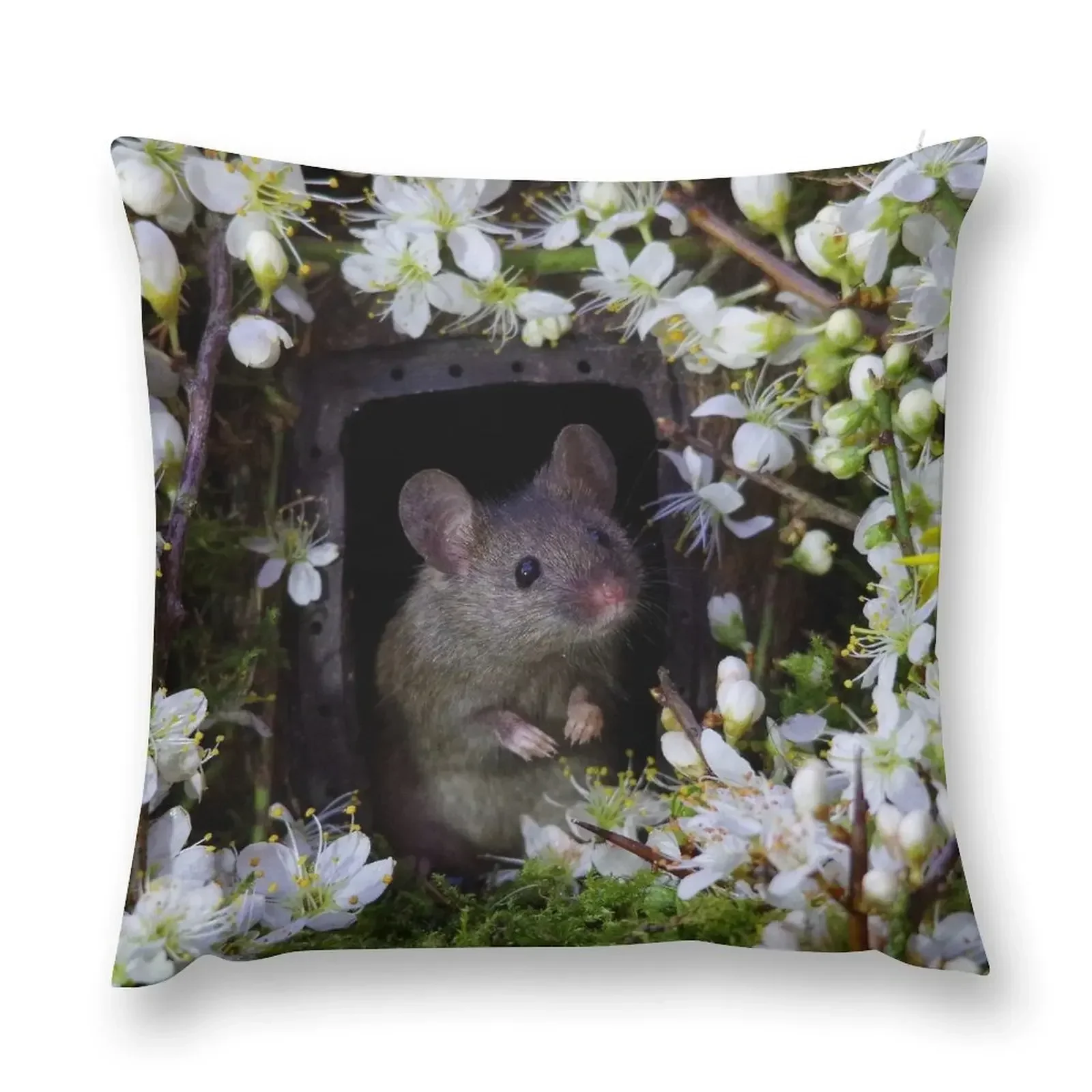 George the mouse in a log pile house - SPRING flowers Throw Pillow Sofa Cushions Luxury Cushion Cover pillow
George the mouse in a log pile house - SPRING flowers Throw Pillow Sofa Cushions Luxury Cushion Cover pillow