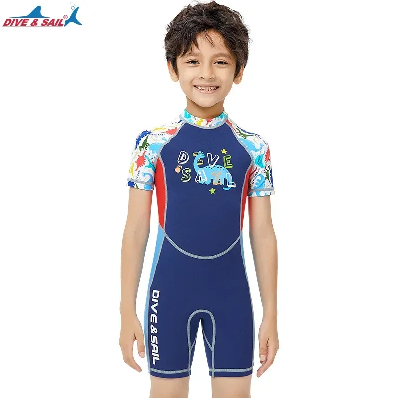 Children's 2mm Neoprene Wetsuit Sun-proof Anti-jellyfish Short-sleeved One-piece Diving Swimming Surfing Snorkeling Wading Suit
Children's 2mm Neoprene Wetsuit Sun-proof Anti-jellyfish Short-sleeved One-piece Diving Swimming Surfing Snorkeling Wading Suit